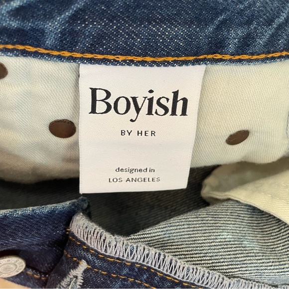 Anthropologie Boyish Monty high rise button fly denim shorts Miss Julie size 27 - Picture 8 of 11